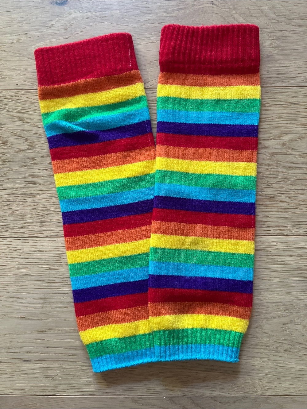 Rainbow Stripe Leg Warmers - Multicolor